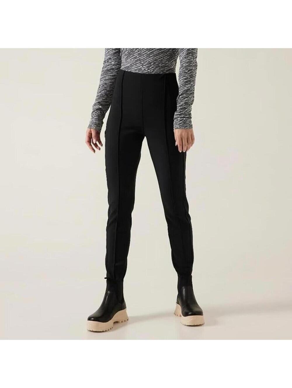 Athleta Glacier Snow Skinny Pant II Black Ski Winter Fleece Lined NWT Size 4 NEW